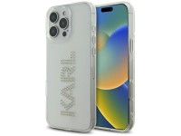 Karl Lagerfeld IML Rhinestones Logo iPhone 16 Pro Case - Clear