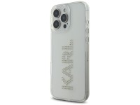 Capa para iPhone 16 Pro com o logotipo Karl Lagerfeld IML em strass - Transparente