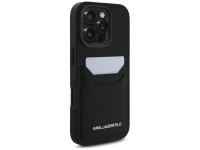 Karl Lagerfeld HC Grained PU Cardslot Metal Elong Case for iPhone 16 Pro Max - Black Karl Lagerfeld HC Grained PU Cardslot Metal Elong Case for iPhone 16 Pro Max - Black