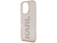 Karl Lagerfeld IML Rhinestones Logo iPhone 16 Pro Case - Pink Karl Lagerfeld IML Rhinestones Logo iPhone 16 Pro Case - Pink
