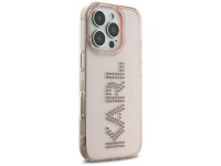 Karl Lagerfeld IML Rhinestones Logo iPhone 16 Pro Case - Pink Karl Lagerfeld IML Rhinestones Logo iPhone 16 Pro Case - Pink