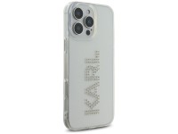 Capa para iPhone 16 Pro com o logotipo Karl Lagerfeld IML em strass - Transparente