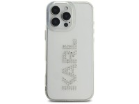 Capa para iPhone 16 Pro com o logotipo Karl Lagerfeld IML em strass - Transparente