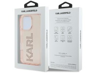 Capa para iPhone 16 Pro Max com o logotipo Karl Lagerfeld IML em strass - Rosa Capa para iPhone 16 Pro Max com o logotipo Karl Lagerfeld IML em strass - Rosa