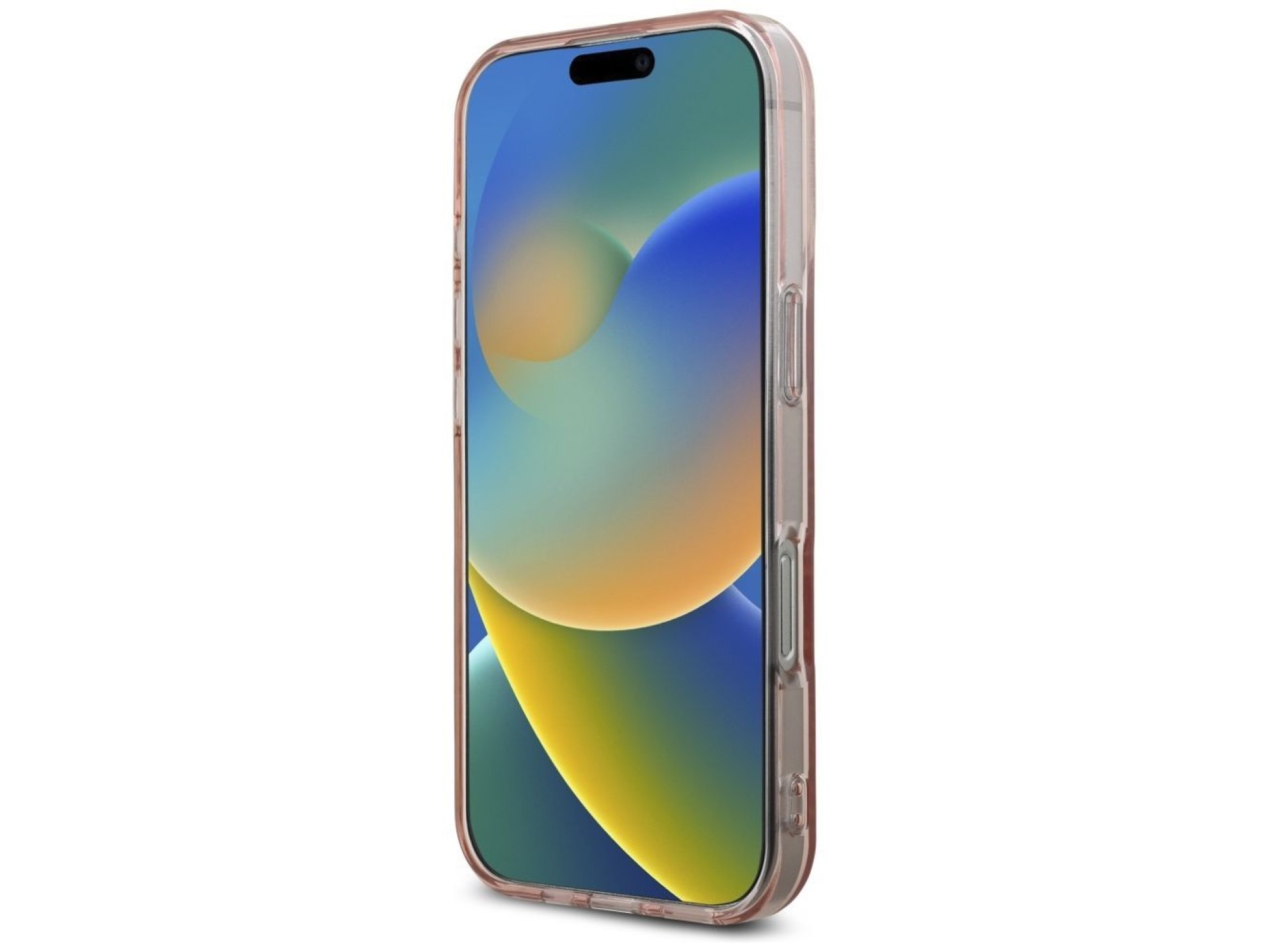 Capa para iPhone 16 Pro Max com o logotipo Karl Lagerfeld IML em strass - Rosa