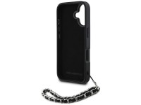 Funda para iPhone 16 Karl Lagerfeld Saffiano Crystals con cadena - Negra Funda para iPhone 16 Karl Lagerfeld Saffiano Crystals con cadena - Negra