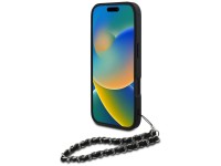 Karl Lagerfeld Saffiano Crystals w/Chain iPhone 16 Pro Case - Black Karl Lagerfeld Saffiano Crystals w/Chain iPhone 16 Pro Case - Black