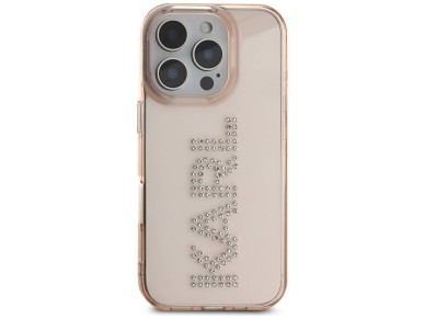 Karl Lagerfeld IML Rhinestones Logo iPhone 16 Pro Max Case - Pink Karl Lagerfeld IML Rhinestones Logo iPhone 16 Pro Max Case - Pink