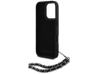 Karl Lagerfeld Saffiano Crystals w/Chain iPhone 16 Pro Case - Black Karl Lagerfeld Saffiano Crystals w/Chain iPhone 16 Pro Case - Black