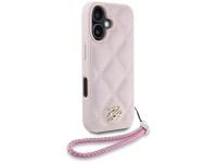 Capa para iPhone 16 com logo inicial acolchoado e alça de corrente Karl Lagerfeld - Rosa Capa para iPhone 16 com logo inicial acolchoado e alça de corrente Karl Lagerfeld - Rosa