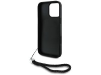 Karl Lagerfeld Quilted Initial Logo & Chain Strap iPhone 16 Pro Case - Black Karl Lagerfeld Quilted Initial Logo & Chain Strap iPhone 16 Pro Case - Black