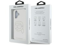 Capa transparente Karl Lagerfeld IML com strass e a cabeça do Karl Lagerfeld para iPhone 16 Capa transparente Karl Lagerfeld IML com strass e a cabeça do Karl Lagerfeld para iPhone 16