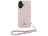Capa para iPhone 16 com logo inicial acolchoado e alça de corrente Karl Lagerfeld - Rosa Capa para iPhone 16 com logo inicial acolchoado e alça de corrente Karl Lagerfeld - Rosa