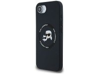 Karl Lagerfeld Liquid Silicone Karl & Choupette Heads Case with MagSafe for iPhone 16e - Black Karl Lagerfeld Liquid Silicone Karl & Choupette Heads Case with MagSafe for iPhone 16e - Black