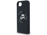 Karl Lagerfeld Liquid Silicone Karl & Choupette Heads Case with MagSafe for iPhone 16e - Black Karl Lagerfeld Liquid Silicone Karl & Choupette Heads Case with MagSafe for iPhone 16e - Black