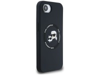 Karl Lagerfeld Liquid Silicone Karl & Choupette Heads Case with MagSafe for iPhone 16e - Black Karl Lagerfeld Liquid Silicone Karl & Choupette Heads Case with MagSafe for iPhone 16e - Black