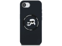 Karl Lagerfeld Liquid Silicone Karl & Choupette Heads Case with MagSafe for iPhone 16e - Black Karl Lagerfeld Liquid Silicone Karl & Choupette Heads Case with MagSafe for iPhone 16e - Black