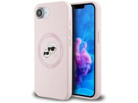 Capa MagSafe para iPhone 16e com estampa das cabeças de Karl Lagerfeld e Chopupette em silicone - Ro Capa MagSafe para iPhone 16e com estampa das cabeças de Karl Lagerfeld e Chopupette em silicone - Ro