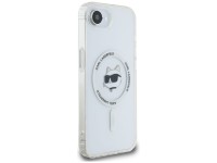 Capa MagSafe Karl Lagerfeld IML Metal Choupette Head para iPhone 16e - Branca Capa MagSafe Karl Lagerfeld IML Metal Choupette Head para iPhone 16e - Branca
