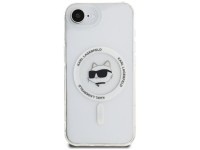 Capa MagSafe Karl Lagerfeld IML Metal Choupette Head para iPhone 16e - Branca Capa MagSafe Karl Lagerfeld IML Metal Choupette Head para iPhone 16e - Branca