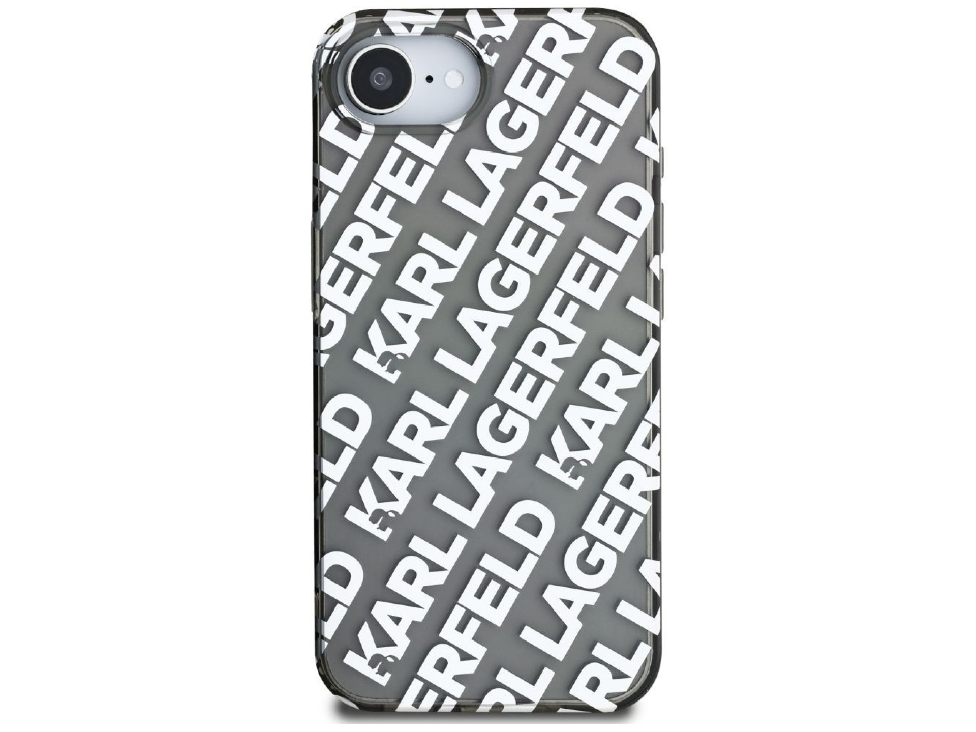 Capa Karl Lagerfeld IML Repeat Logo para iPhone 16e - prata