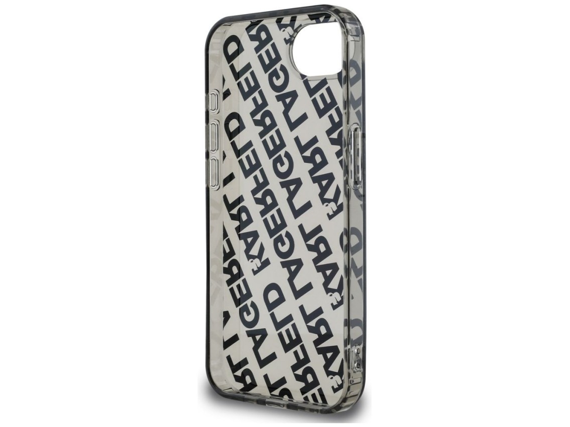 Capa Karl Lagerfeld IML Repeat Logo para iPhone 16e - prata