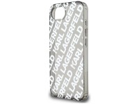 Capa Karl Lagerfeld IML Repeat Logo para iPhone 16e - prata Capa Karl Lagerfeld IML Repeat Logo para iPhone 16e - prata