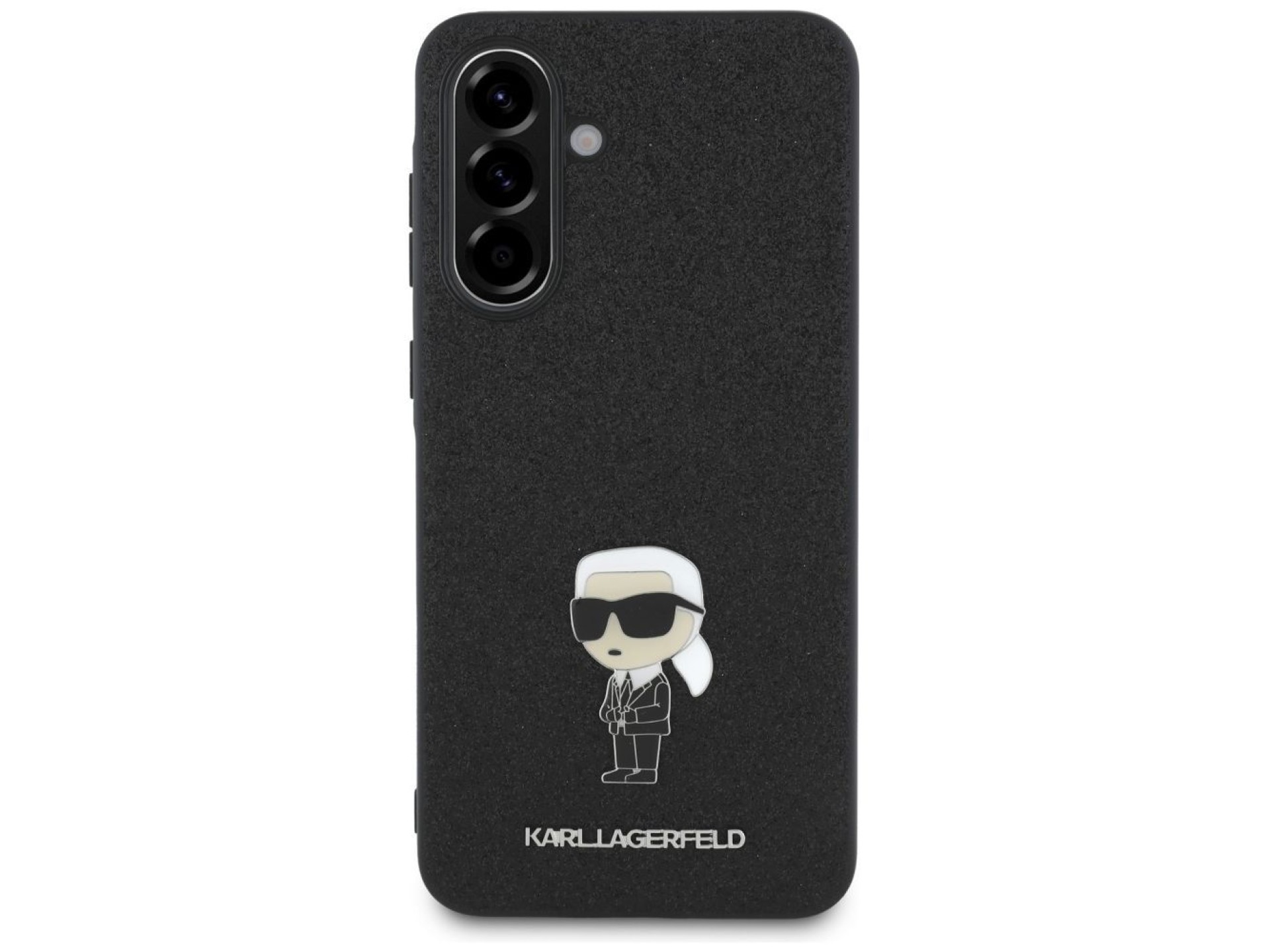 Capa com alfinete metálico e glitter fixo com o logo Ikonik de Karl Lagerfeld para Samsung Galaxy A3