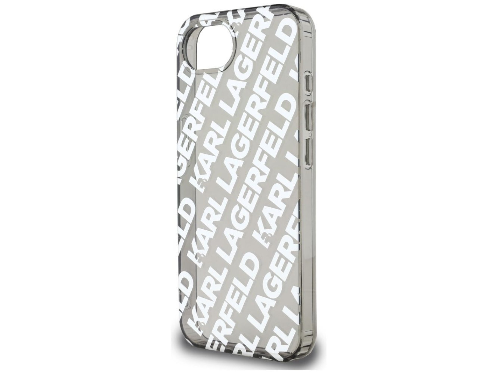 Capa Karl Lagerfeld IML Repeat Logo para iPhone 16e - prata