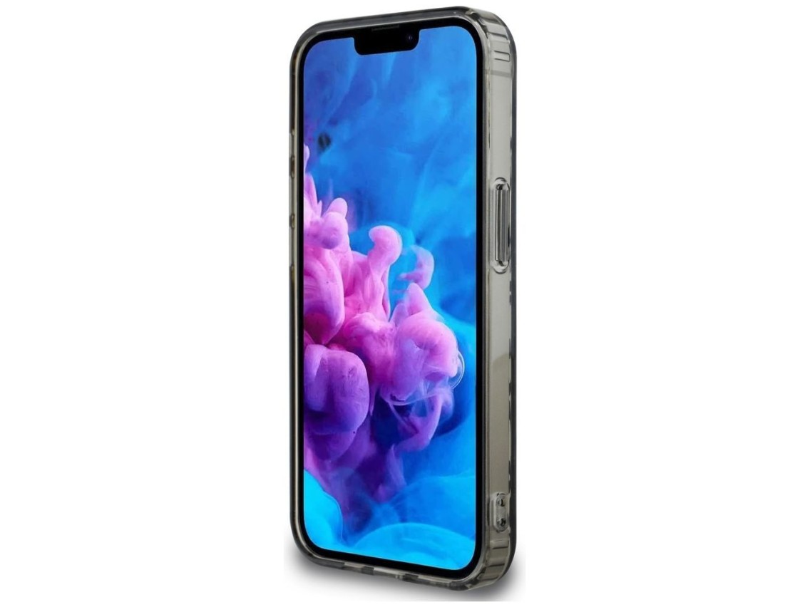 Capa Karl Lagerfeld IML Repeat Logo para iPhone 16e - prata