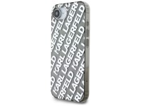 Capa Karl Lagerfeld IML Repeat Logo para iPhone 16e - prata Capa Karl Lagerfeld IML Repeat Logo para iPhone 16e - prata