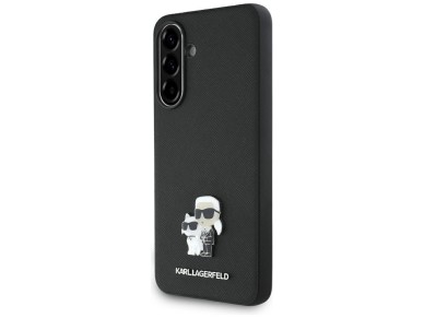 Karl Lagerfeld Saffiano Case w/ K&C Metal Logo for Samsung Galaxy A36 - Black Karl Lagerfeld Saffiano Case w/ K&C Metal Logo for Samsung Galaxy A36 - Black