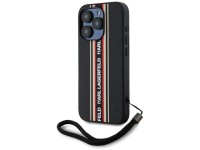 Capa Karl Lagerfeld Saffiano Athleisure Stripes Cord para iPhone 15 Pro - Vermelha Capa Karl Lagerfeld Saffiano Athleisure Stripes Cord para iPhone 15 Pro - Vermelha