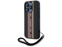 Karl Lagerfeld Saffiano Athleisure Stripes Cord iPhone 15 Pro Max Case - Red Karl Lagerfeld Saffiano Athleisure Stripes Cord iPhone 15 Pro Max Case - Red