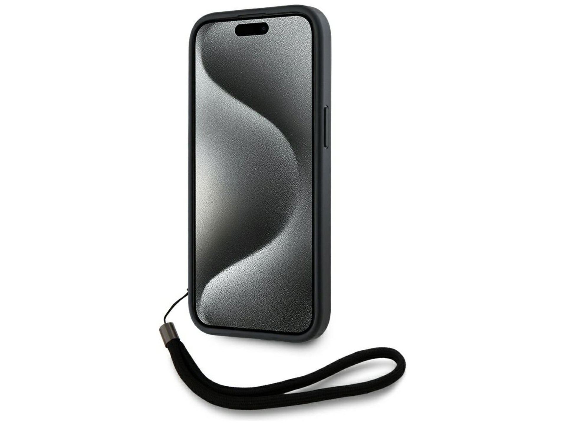 Capa para iPhone 15 Karl Lagerfeld Saffiano Athleisure Stripes Cord - Vermelha