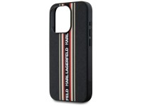 Capa Karl Lagerfeld Saffiano Athleisure Stripes Cord para iPhone 15 Pro - Vermelha Capa Karl Lagerfeld Saffiano Athleisure Stripes Cord para iPhone 15 Pro - Vermelha