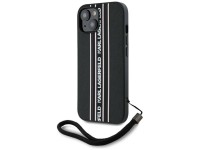 Karl Lagerfeld Saffiano Athleisure Stripes Cord iPhone 15 Case - Pink Karl Lagerfeld Saffiano Athleisure Stripes Cord iPhone 15 Case - Pink