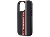 Karl Lagerfeld Saffiano Athleisure Stripes Cord iPhone 15 Pro Max Case - Red Karl Lagerfeld Saffiano Athleisure Stripes Cord iPhone 15 Pro Max Case - Red