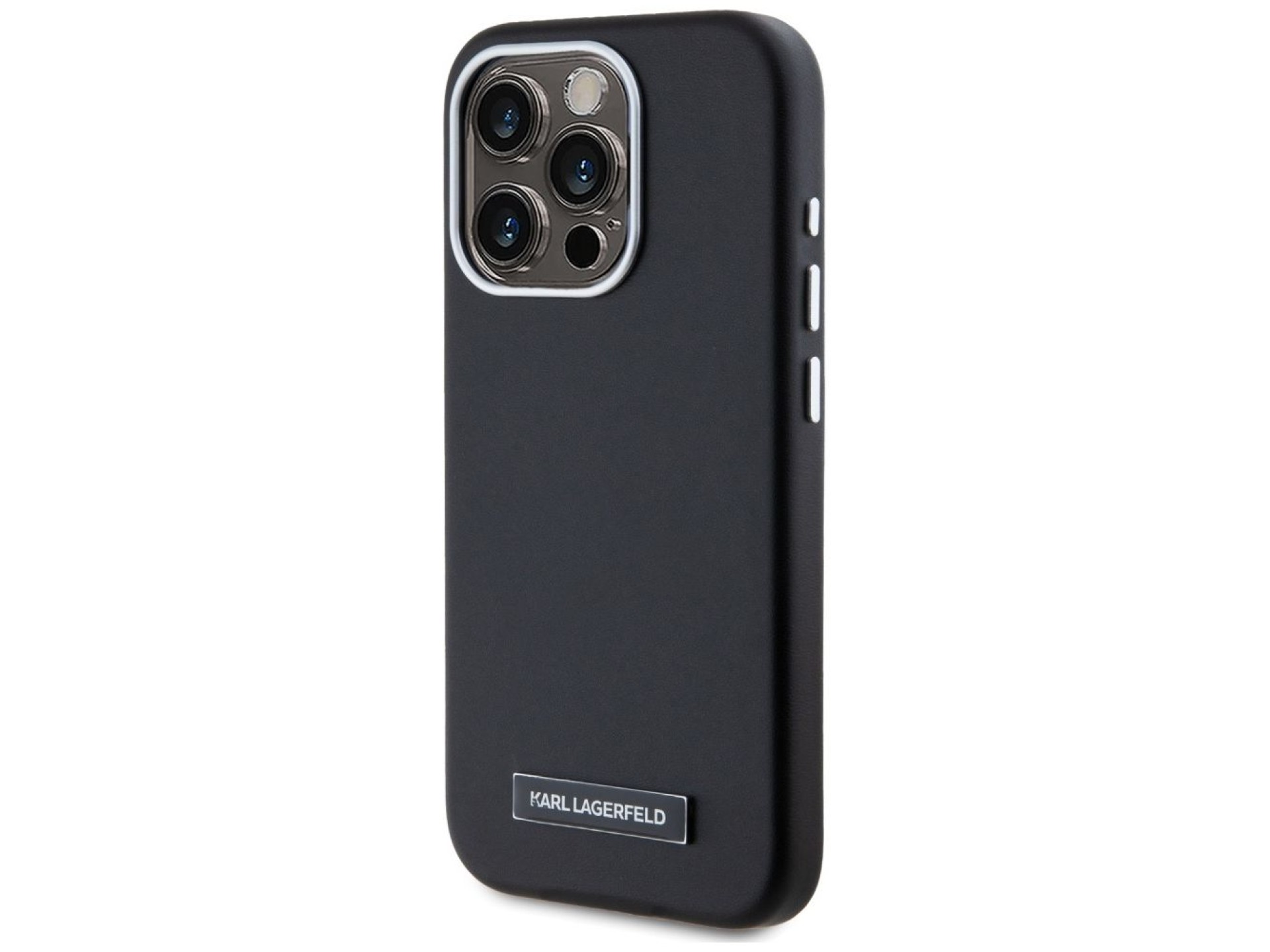Funda Karl Lagerfeld FW Metal Plate MagSafe para iPhone 15 Pro Max - Negra