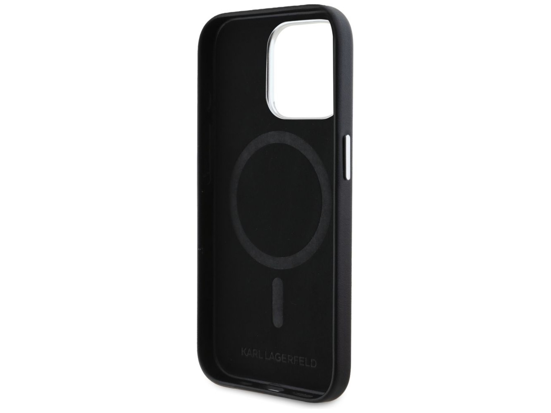 Funda Karl Lagerfeld FW Metal Plate MagSafe para iPhone 15 Pro Max - Negra