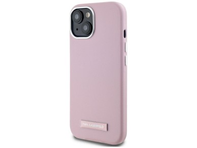 Karl Lagerfeld FW Metal Plate MagSafe iPhone 15 Case - Pink Karl Lagerfeld FW Metal Plate MagSafe iPhone 15 Case - Pink