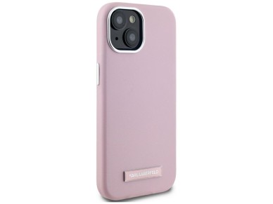 Karl Lagerfeld FW Metal Plate MagSafe iPhone 15 Case - Pink Karl Lagerfeld FW Metal Plate MagSafe iPhone 15 Case - Pink