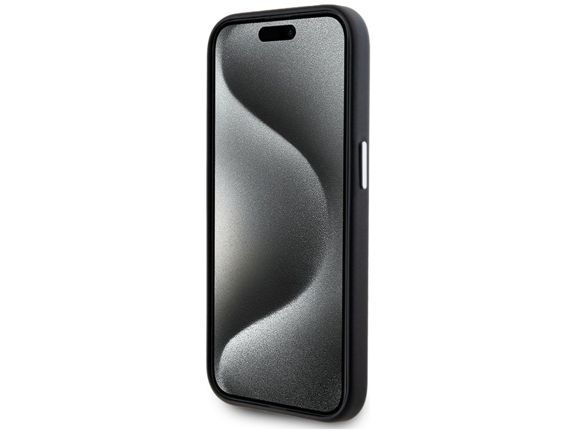 Funda Karl Lagerfeld FW Metal Plate MagSafe para iPhone 15 Pro Max - Negra