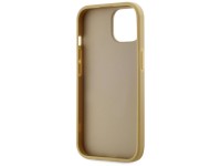 Capa para iPhone 15 com assinatura Karl Lagerfeld em metal texturizado - Dourada Capa para iPhone 15 com assinatura Karl Lagerfeld em metal texturizado - Dourada