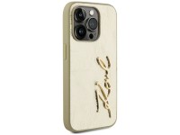 Karl Lagerfeld Wrinkled Metal Signature iPhone 15 Pro Max Case - Gold Karl Lagerfeld Wrinkled Metal Signature iPhone 15 Pro Max Case - Gold