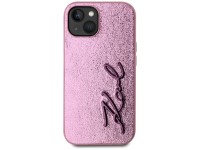 Karl Lagerfeld Wrinkled Metal Signature iPhone 15 Case - Pink Karl Lagerfeld Wrinkled Metal Signature iPhone 15 Case - Pink