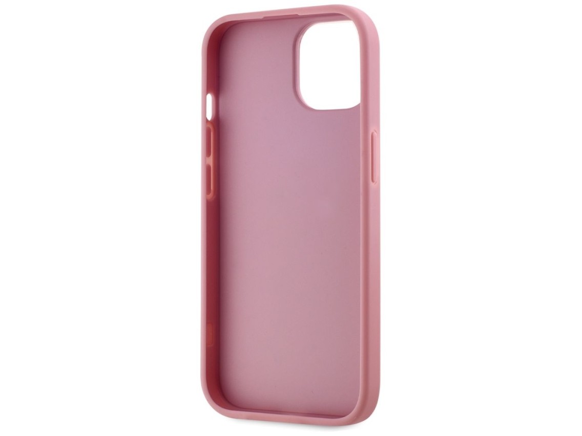 Karl Lagerfeld Wrinkled Metal Signature iPhone 15 Case - Pink