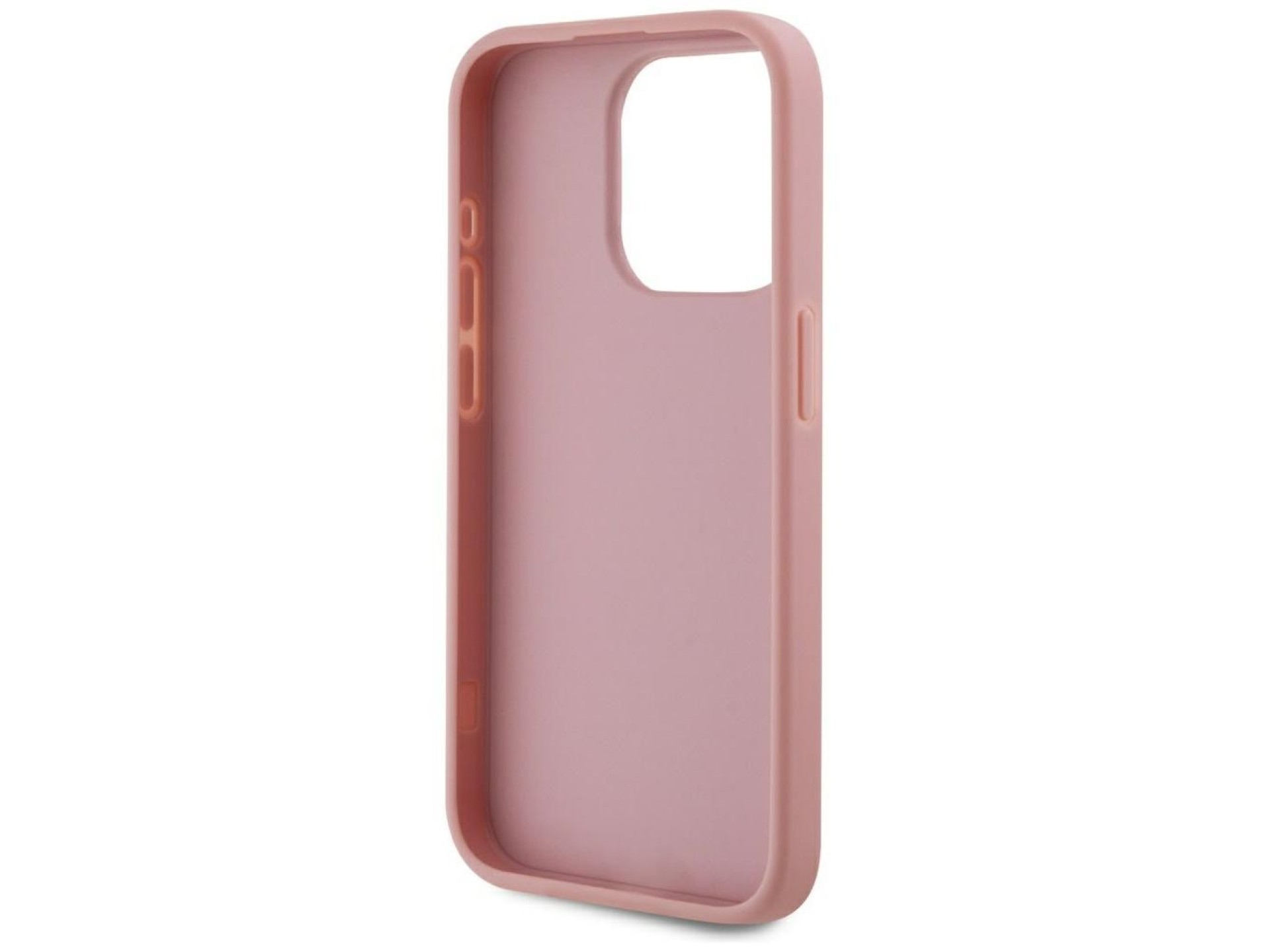 Karl Lagerfeld Wrinkled Metal Signature iPhone 15 Pro Case - Pink