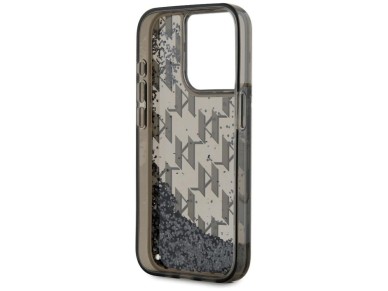 Karl Lagerfeld Liquide Glitter Monogram Gradient iPhone 15 Pro Max Case - Black Karl Lagerfeld Liquide Glitter Monogram Gradient iPhone 15 Pro Max Case - Black