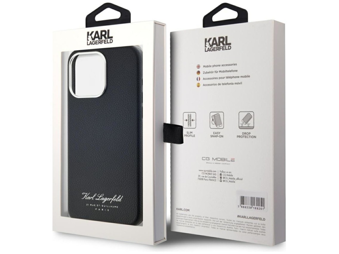 Karl Lagerfeld hotel RSG iPhone 15 Pro case - black